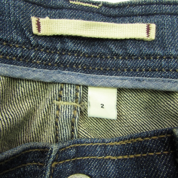 Gap Stretch Straight Jeans Lightly Distressed Dark - Picture 7 of 7